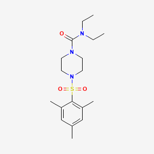 molecular formula C18H29N3O3S B2953688 N,N-diethyl-4-(2,4,6-trimethylphenyl)sulfonylpiperazine-1-carboxamide CAS No. 701283-38-7