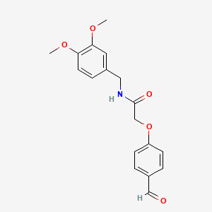 N-[(3,4-dimethoxyphenyl)methyl]-2-(4-formylphenoxy)acetamide