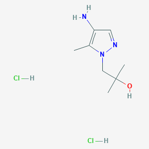 1-(4-Amino-5-methylpyrazol-1-yl)-2-methylpropan-2-ol;dihydrochloride