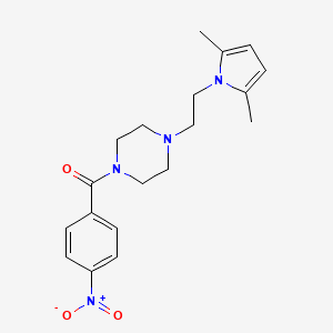 [4-[2-(2,5-Dimethylpyrrol-1-yl)ethyl]piperazin-1-yl]-(4-nitrophenyl)methanone