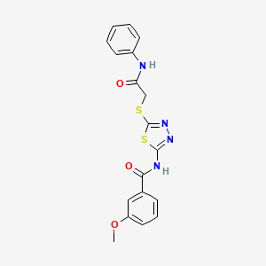 3-methoxy-N-(5-((2-oxo-2-(phenylamino)ethyl)thio)-1,3,4-thiadiazol-2-yl)benzamide