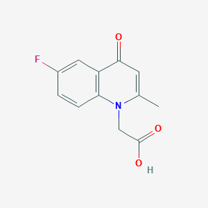 molecular formula C12H10FNO3 B2953721 (6-氟-2-甲基-4-氧代喹啉-1(4H)-基)乙酸 CAS No. 1083197-20-9