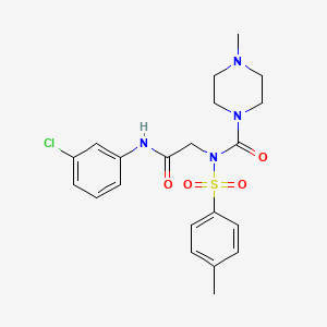 N-(2-((3-chlorophenyl)amino)-2-oxoethyl)-4-methyl-N-tosylpiperazine-1-carboxamide