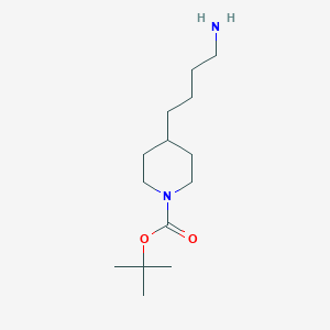 molecular formula C14H28N2O2 B2953724 叔丁基 4-(4-氨基丁基)哌啶-1-甲酸酯 CAS No. 201034-98-2