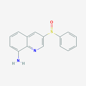 molecular formula C15H12N2OS B2953725 3-(苯甲亚磺酰基)喹啉-8-胺 CAS No. 1420776-14-2