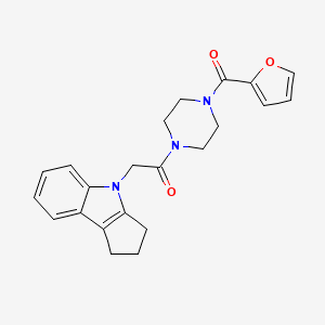 2-(2,3-dihydrocyclopenta[b]indol-4(1H)-yl)-1-(4-(furan-2-carbonyl)piperazin-1-yl)ethanone