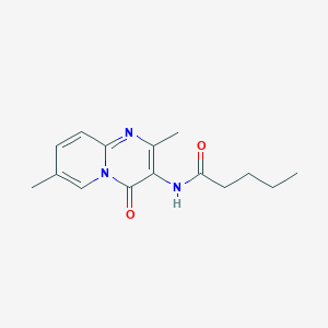 molecular formula C15H19N3O2 B2953727 N-(2,7-dimethyl-4-oxo-4H-pyrido[1,2-a]pyrimidin-3-yl)pentanamide CAS No. 946234-88-4