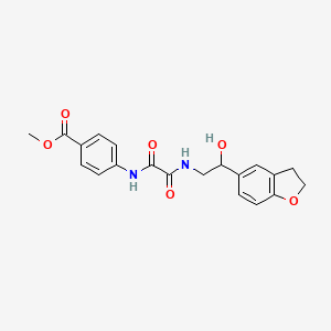 molecular formula C20H20N2O6 B2953728 Methyl 4-(2-((2-(2,3-dihydrobenzofuran-5-yl)-2-hydroxyethyl)amino)-2-oxoacetamido)benzoate CAS No. 1421451-63-9