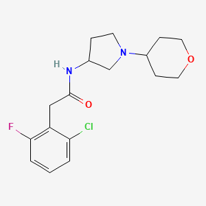 molecular formula C17H22ClFN2O2 B2953736 2-(2-chloro-6-fluorophenyl)-N-[1-(oxan-4-yl)pyrrolidin-3-yl]acetamide CAS No. 2320687-68-9