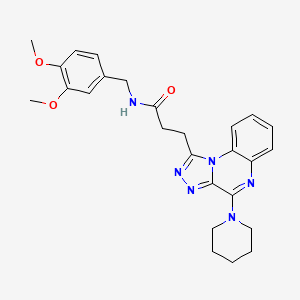 N-(4-fluorophenyl)-2-(5-pyrazin-2-yl-1,3,4-oxadiazol-2-yl)acetamide