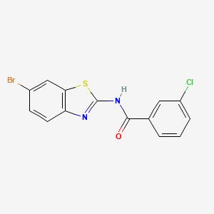 N-(6-bromo-1,3-benzothiazol-2-yl)-3-chlorobenzamide