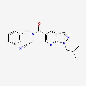 molecular formula C20H21N5O B2953754 N-benzyl-N-(cyanomethyl)-1-(2-methylpropyl)-1H-pyrazolo[3,4-b]pyridine-5-carboxamide CAS No. 1258761-91-9