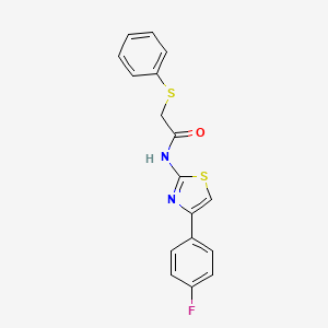 molecular formula C17H13FN2OS2 B2953765 N-[4-(4-fluorophenyl)-1,3-thiazol-2-yl]-2-(phenylsulfanyl)acetamide CAS No. 338957-71-4