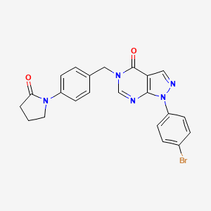 1-(4-bromophenyl)-5-(4-(2-oxopyrrolidin-1-yl)benzyl)-1,5-dihydro-4H-pyrazolo[3,4-d]pyrimidin-4-one