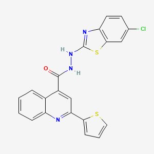 N''-(6-chloro-1,3-benzothiazol-2-yl)-2-(2-thienyl)cinchoninohydrazide