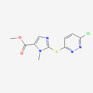 Methyl 2-((6-chloro-3-pyridazinyl)sulfanyl)-1-methyl-1H-imidazole-5-carboxylate