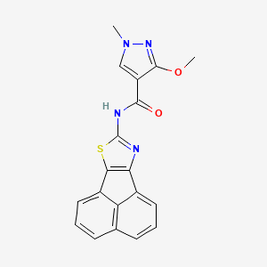 molecular formula C19H14N4O2S B2953806 N-(萘并[1,2-d]噻唑-8-基)-3-甲氧基-1-甲基-1H-吡唑-4-甲酰胺 CAS No. 1207050-17-6