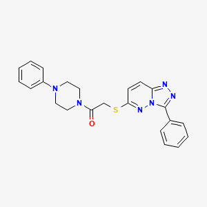 2-((3-Phenyl-[1,2,4]triazolo[4,3-b]pyridazin-6-yl)thio)-1-(4-phenylpiperazin-1-yl)ethanone