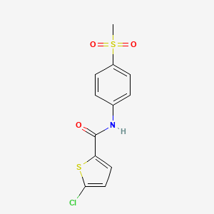 molecular formula C12H10ClNO3S2 B2953826 5-氯-N-(4-(甲磺酰)苯基)噻吩-2-甲酰胺 CAS No. 920227-59-4