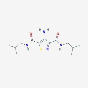 molecular formula C13H22N4O2S B2953830 4-amino-N,N'-diisobutylisothiazole-3,5-dicarboxamide CAS No. 1326856-93-2