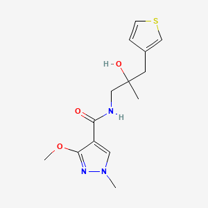N-[2-hydroxy-2-methyl-3-(thiophen-3-yl)propyl]-3-methoxy-1-methyl-1H-pyrazole-4-carboxamide
