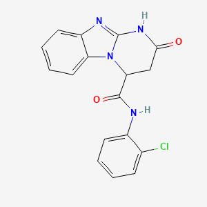 molecular formula C17H13ClN4O2 B2953844 N-(2-chlorophenyl)-2-oxo-1,2,3,4-tetrahydropyrimido[1,2-a]benzimidazole-4-carboxamide CAS No. 1093066-90-0