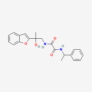 molecular formula C21H22N2O4 B2953871 N1-(2-(benzofuran-2-yl)-2-hydroxypropyl)-N2-(1-phenylethyl)oxalamide CAS No. 2034442-16-3