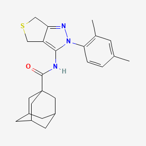 molecular formula C24H29N3OS B2953877 N-[2-(2,4-dimethylphenyl)-4,6-dihydrothieno[3,4-c]pyrazol-3-yl]adamantane-1-carboxamide CAS No. 396724-15-5
