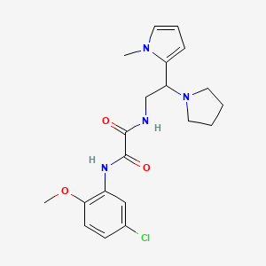 molecular formula C20H25ClN4O3 B2953885 N1-(5-氯-2-甲氧基苯基)-N2-(2-(1-甲基-1H-吡咯-2-基)-2-(吡咯烷-1-基)乙基)草酰胺 CAS No. 1049350-52-8