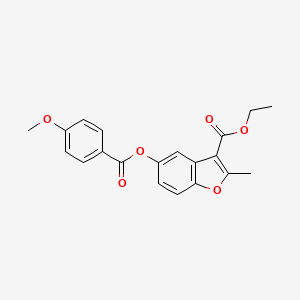 3-(Ethoxycarbonyl)-2-methylbenzo[b]furan-5-yl 4-methoxybenzoate