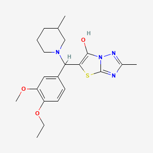 5-((4-Ethoxy-3-methoxyphenyl)(3-methylpiperidin-1-yl)methyl)-2-methylthiazolo[3,2-b][1,2,4]triazol-6-ol