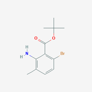 molecular formula C12H16BrNO2 B2953902 Tert-butyl 2-amino-6-bromo-3-methylbenzoate CAS No. 2248356-65-0