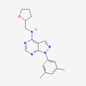 [1-(3,5-Dimethylphenyl)pyrazolo[4,5-e]pyrimidin-4-yl](oxolan-2-ylmethyl)amine