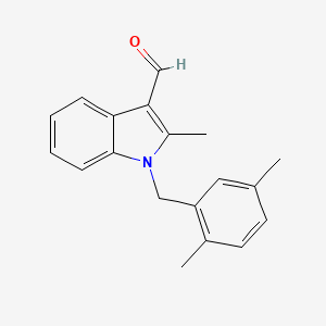 molecular formula C19H19NO B2953909 1-(2,5-二甲基苄基)-2-甲基-1H-吲哚-3-甲醛 CAS No. 174727-79-8