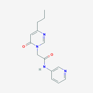molecular formula C14H16N4O2 B2953911 2-(6-oxo-4-propylpyrimidin-1(6H)-yl)-N-(pyridin-3-yl)acetamide CAS No. 1211297-51-6