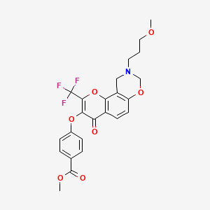 Methyl 4-((9-(3-methoxypropyl)-4-oxo-2-(trifluoromethyl)-4,8,9,10-tetrahydrochromeno[8,7-e][1,3]oxazin-3-yl)oxy)benzoate
