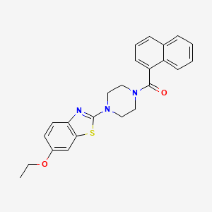 molecular formula C24H23N3O2S B2953914 (4-(6-乙氧基苯并[d]噻唑-2-基)哌嗪-1-基)(萘-1-基)甲苯酮 CAS No. 897470-88-1