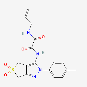 molecular formula C17H18N4O4S B2953928 N1-allyl-N2-(5,5-dioxido-2-(p-tolyl)-4,6-dihydro-2H-thieno[3,4-c]pyrazol-3-yl)oxalamide CAS No. 899994-58-2