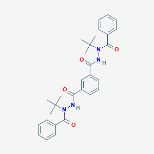 molecular formula C30H34N4O4 B295393 N'-{3-[(2-benzoyl-2-tert-butylhydrazino)carbonyl]benzoyl}-N-(tert-butyl)benzohydrazide 