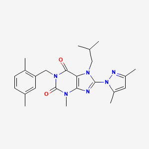 8-(3,5-dimethyl-1H-pyrazol-1-yl)-1-(2,5-dimethylbenzyl)-7-isobutyl-3-methyl-1H-purine-2,6(3H,7H)-dione