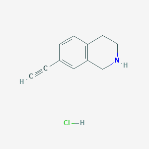 molecular formula C11H12ClN B2953953 7-Ethynyl-1,2,3,4-tetrahydroisoquinoline;hydrochloride CAS No. 1205749-20-7