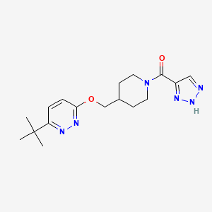 [4-[(6-Tert-butylpyridazin-3-yl)oxymethyl]piperidin-1-yl]-(2H-triazol-4-yl)methanone