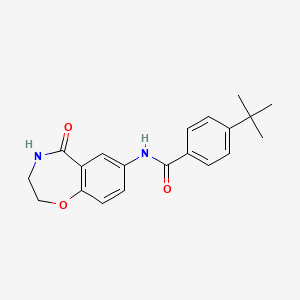 4-(tert-butyl)-N-(5-oxo-2,3,4,5-tetrahydrobenzo[f][1,4]oxazepin-7-yl)benzamide