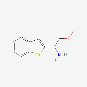 molecular formula C11H13NOS B2953959 1-(1-苯并噻吩-2-基)-2-甲氧基乙胺 CAS No. 1270451-32-5