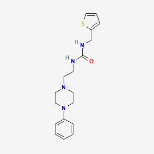 molecular formula C18H24N4OS B2953962 1-(2-(4-Phenylpiperazin-1-yl)ethyl)-3-(thiophen-2-ylmethyl)urea CAS No. 1207045-70-2