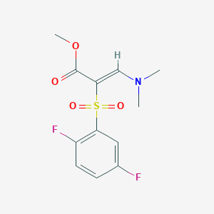 molecular formula C12H13F2NO4S B2953967 methyl (2Z)-2-[(2,5-difluorophenyl)sulfonyl]-3-(dimethylamino)acrylate CAS No. 1327174-92-4