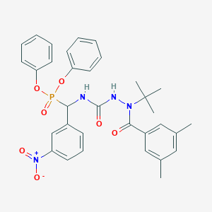 molecular formula C33H35N4O7P B295397 Diphenyl ({[2-tert-butyl-2-(3,5-dimethylbenzoyl)hydrazino]carbonyl}amino){3-nitrophenyl}methylphosphonate 