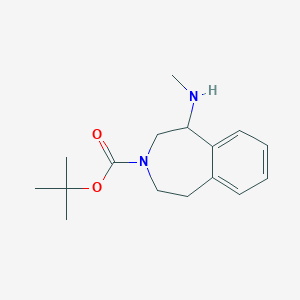 molecular formula C16H24N2O2 B2953971 Tert-butyl 5-(methylamino)-1,2,4,5-tetrahydro-3-benzazepine-3-carboxylate CAS No. 2305252-07-5
