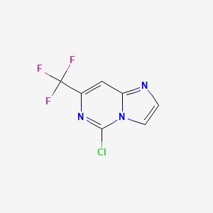 molecular formula C7H3ClF3N3 B2953973 5-氯-7-(三氟甲基)咪唑并[1,2-C]嘧啶 CAS No. 2055901-35-2