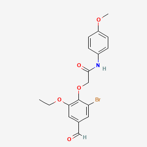2-(2-bromo-6-ethoxy-4-formylphenoxy)-N-(4-methoxyphenyl)acetamide